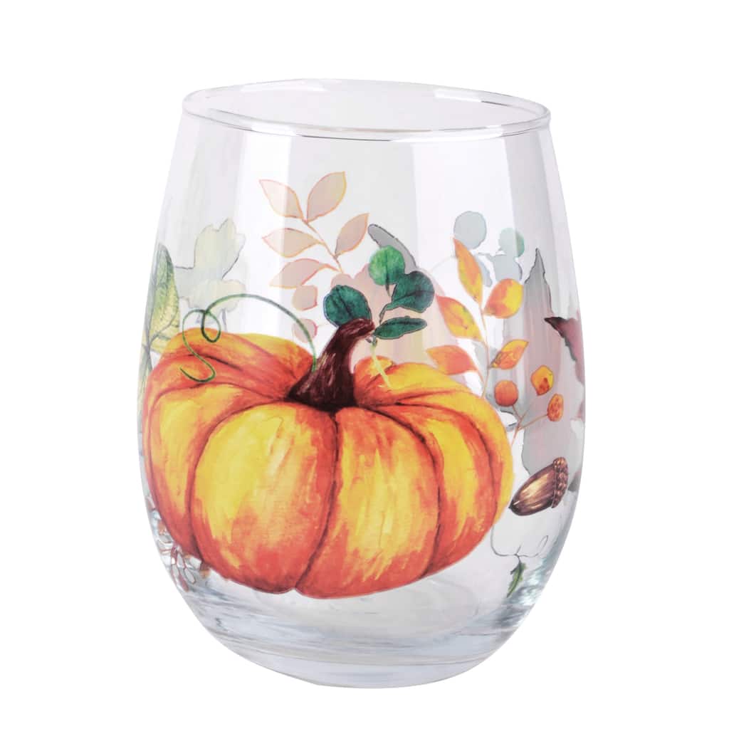 Pumpkin Stemless Wine Glass By Celebrate It Thanksgiving Michaels